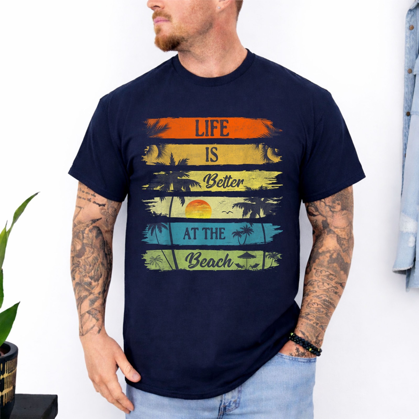 Funny Feelin Salty Beach Summer Vacation Vintage 70’s Retro T-Shirt
