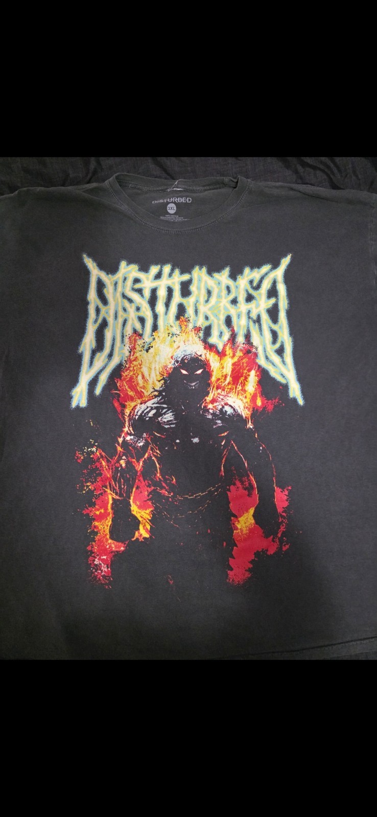 Disturbed Indestructible Men’s 3XL Black Long Sleeve Crew Neck Graphic Tee