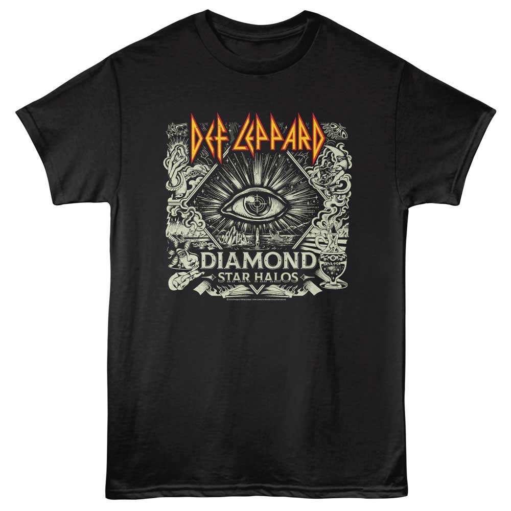 Def Leppard Diamond Star Halos Album Cover Men’s T Shirt Rock Band Merch