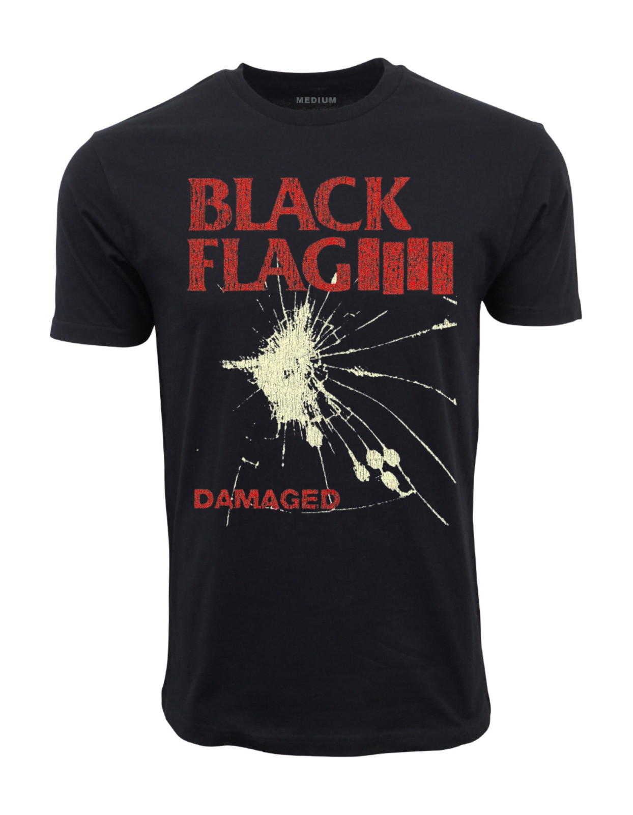 ’81 DAMAGED BLACK FLAG GRAPHIC BLACK T-SHIRT
