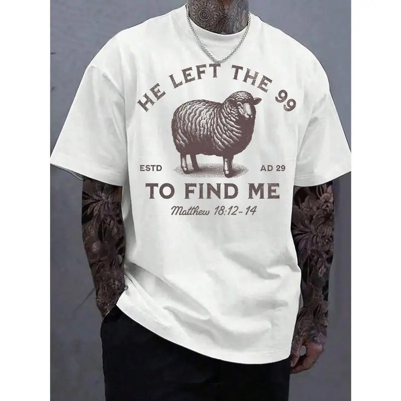 T-Shirts Jesus , The Lord Is My Shepherd T-Shirt Christian He Left 99 To Save Me