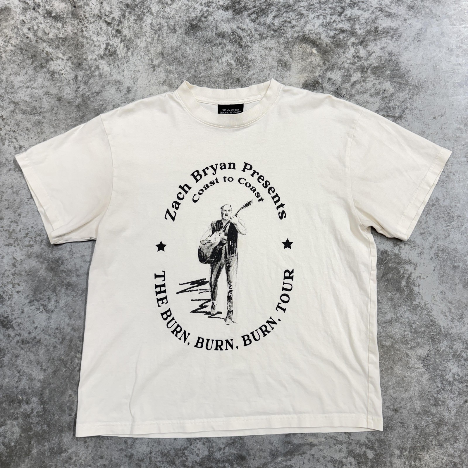 Zach Bryan Shirt Mens Medium Burn Burn Burn Tour Coast to Coast Concert Tee