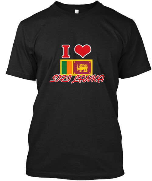 I Love Sri Lanka T-Shirt Made in the USA Size S to 5XL