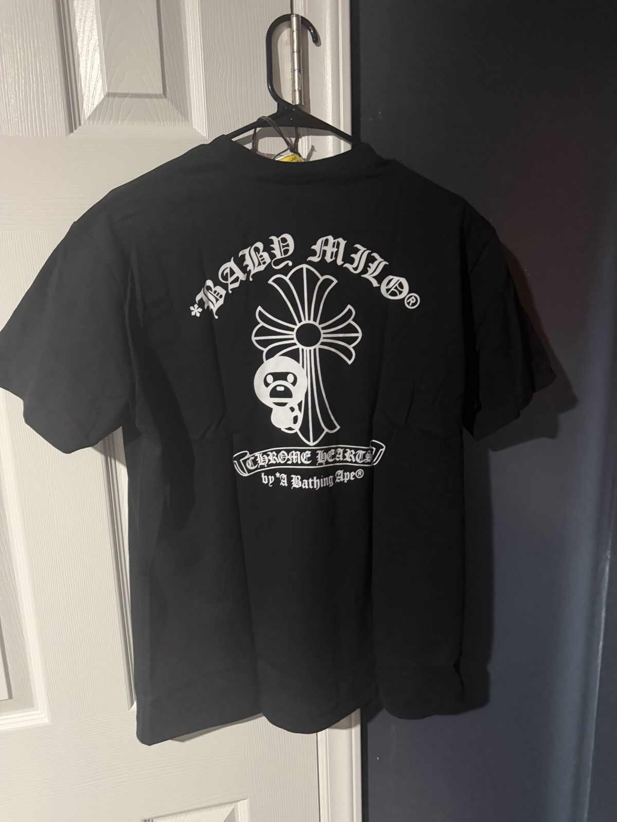 A Bathing Ape BAPE Men’s Black Graphic Logo Print Crew Neck T-Shirt Size M