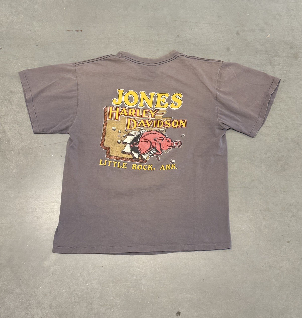 Vintage 1995 Harley Davidson motorcyle Feel The Heat flames Single Stitch large
