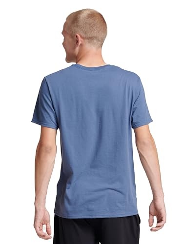 Russell Athletic Mens Cotton Performance Short Sleeve Medium, Vintage Blue