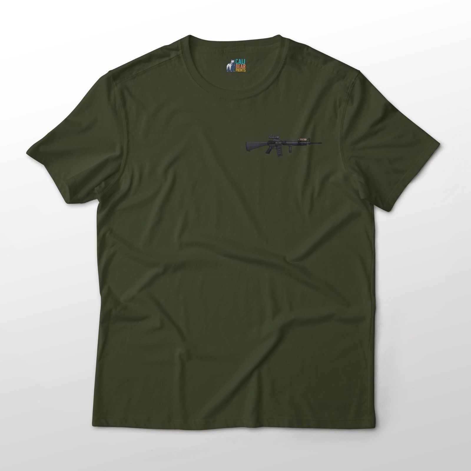 M16A4 USMC Rifle Gun Art Chest Graphic T-Shirt