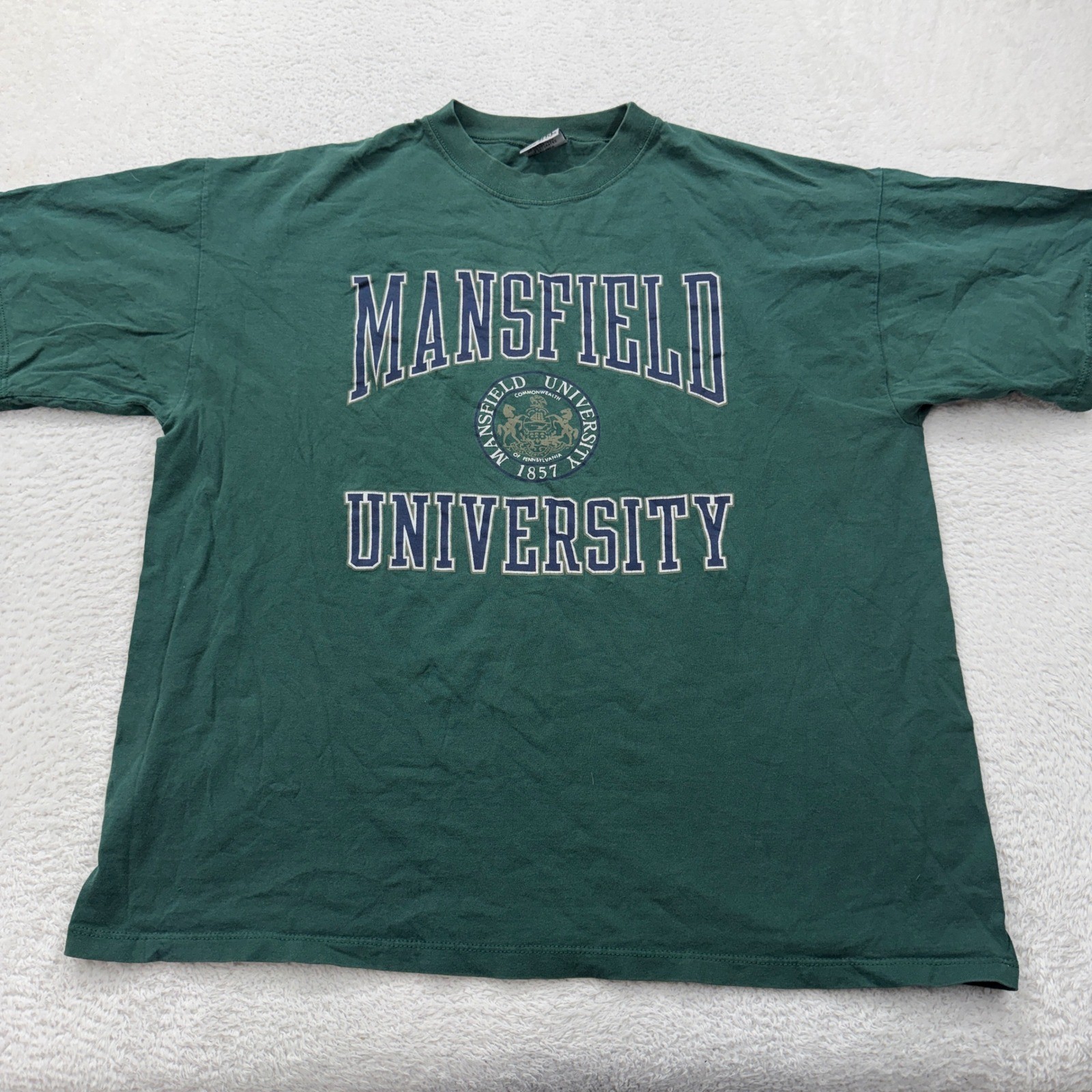 Gear For Sports Mansfield University T-Shirt XXL Green Vintage 90s Made in USA
