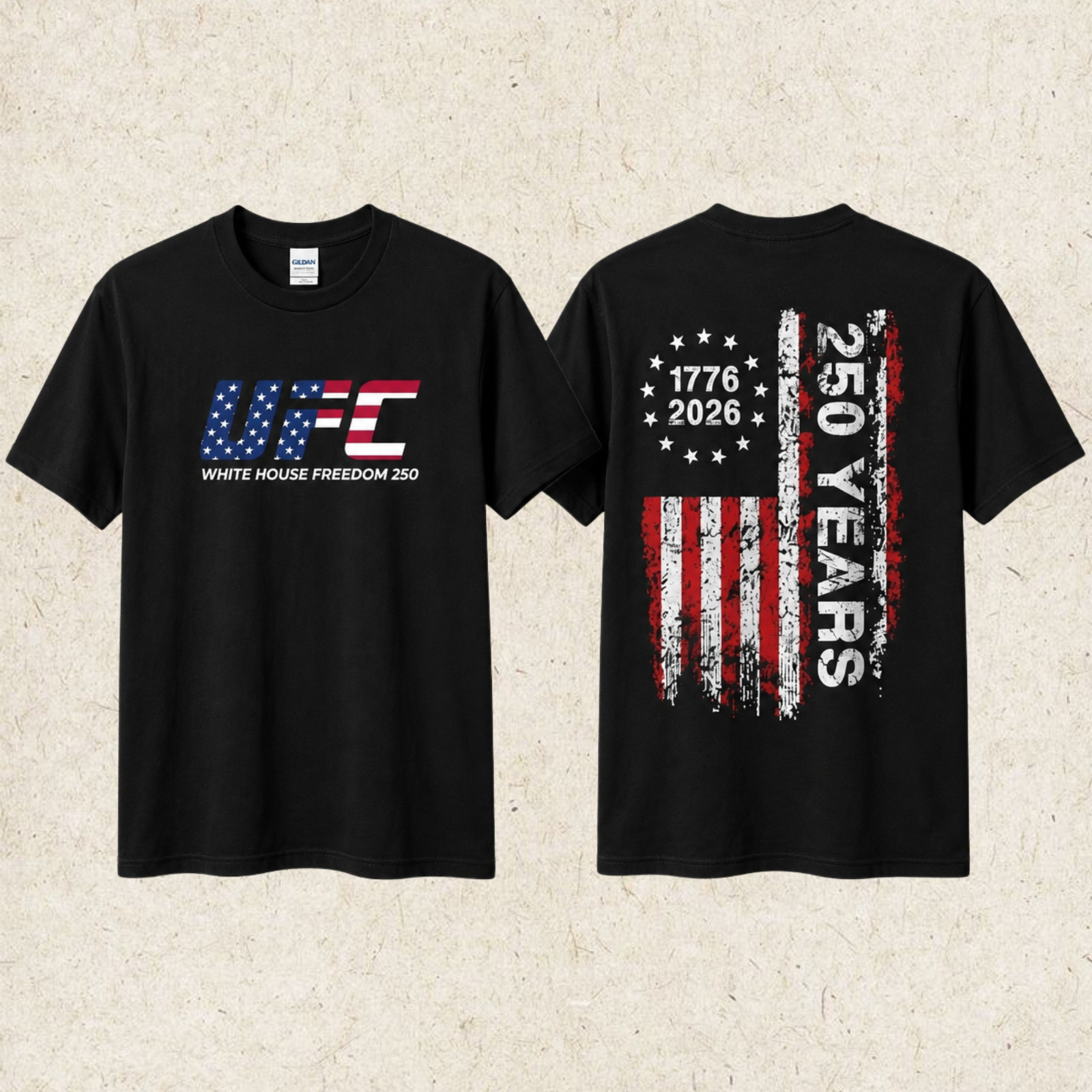 UFC Freedom 250 T-Shirt USA Made 1776 2026 4th Of July Patriotic Men Women