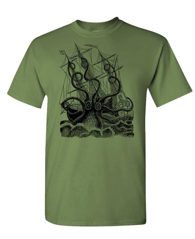 SEA MONSTER KRAKEN – Unisex Cotton T-Shirt Tee Shirt