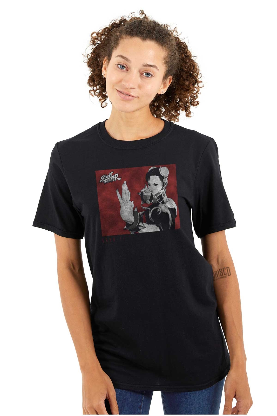 Vintage Street Fighter Video Game Chun Li Womens or Mens Crewneck T Shirt Tee