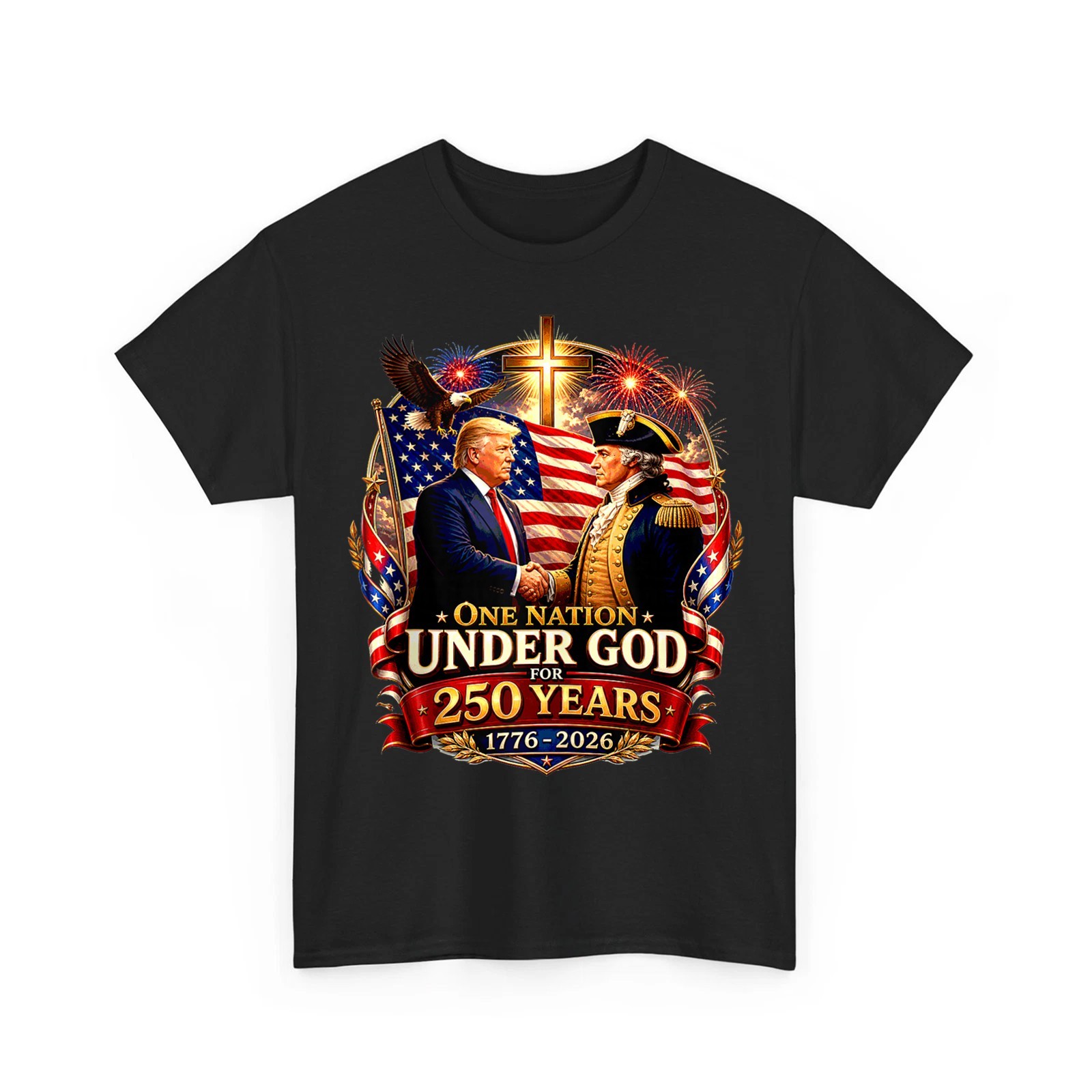 250 Years America Anniversary 250th Trump Washington Christian Unisex T-Shirt