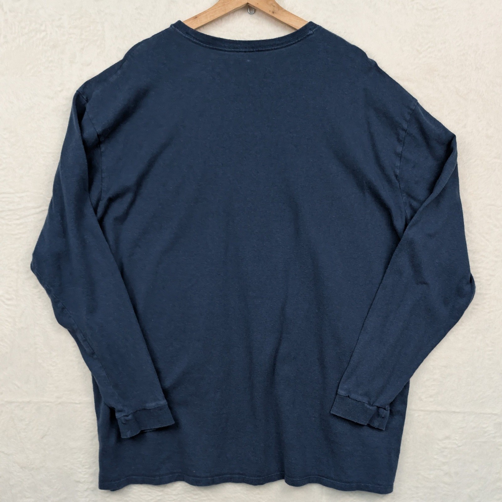 Patagonia T-Shirt Men’s 3XL Navy Blue Hemp Organic Cotton Long Sleeve Pocket