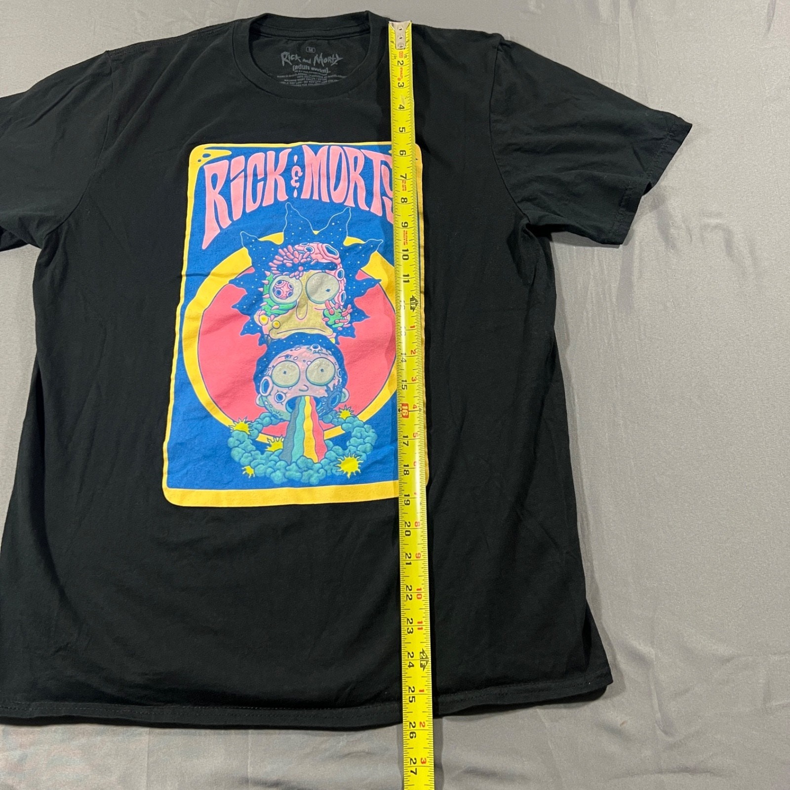 Rick and Morty Adult Swim Graphic T Shirt Mens Medium Black