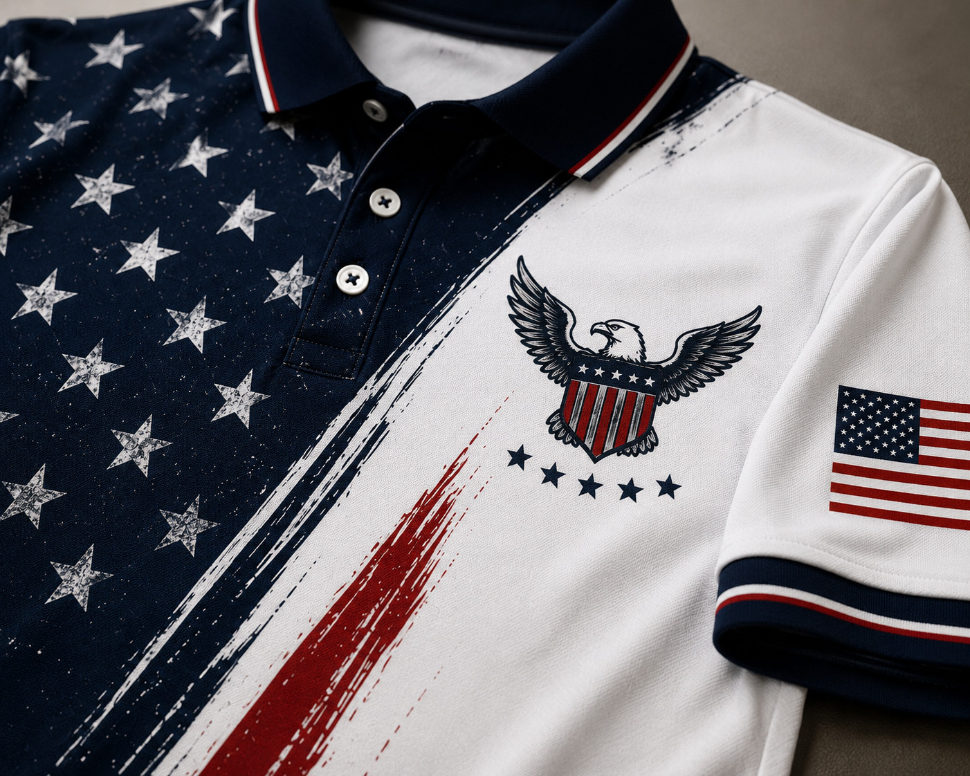 USA 250th Anniversary Golf Polo Shirt 1776-2026 American Flag Patriotic S-5XL