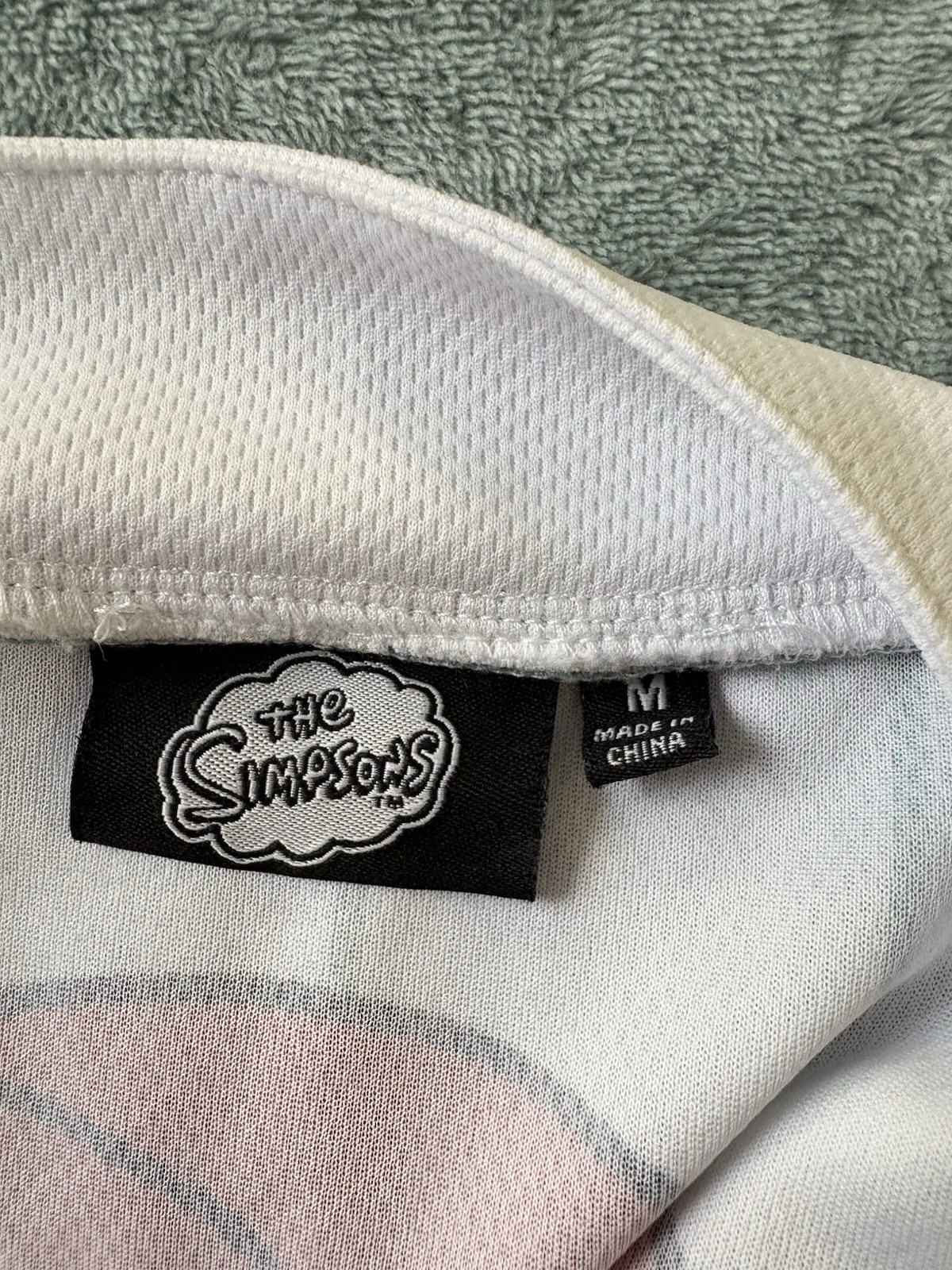 The Simpsons Lisa Whatever Baseball Jersey Shirt Women’s M White Green Button