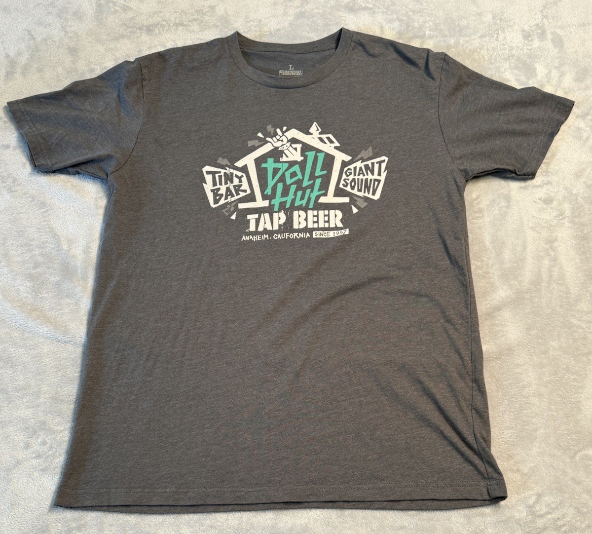 Large Barstool Sports Dive Bar Shirt Club Lot USA Hockey Saturdays Brewing Beer