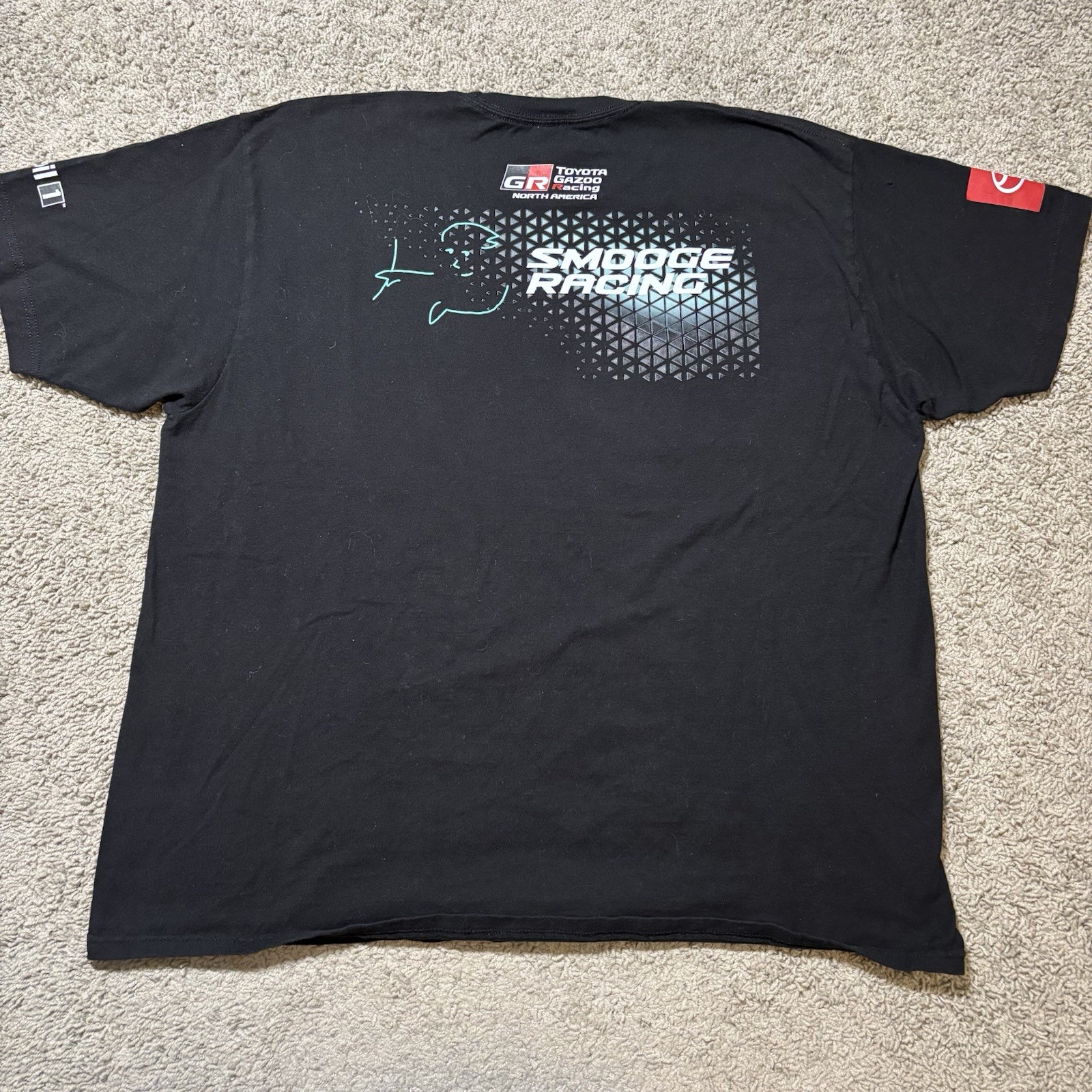 Smooge Racing Toyota Gazoo North America Black Double Sided Graphic T-Shirt XL