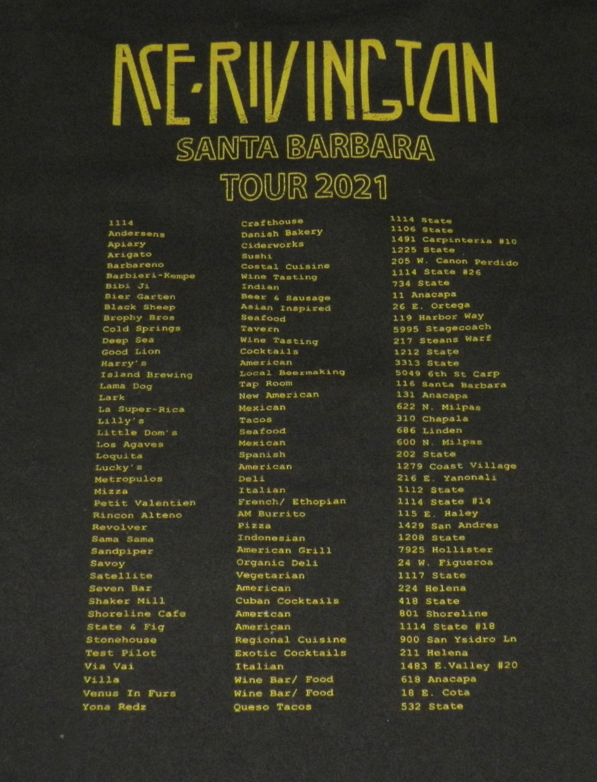 Limited-Edition Ace Rivington “S.B. Tour 2021” Godzilla Graphic T-Shirt