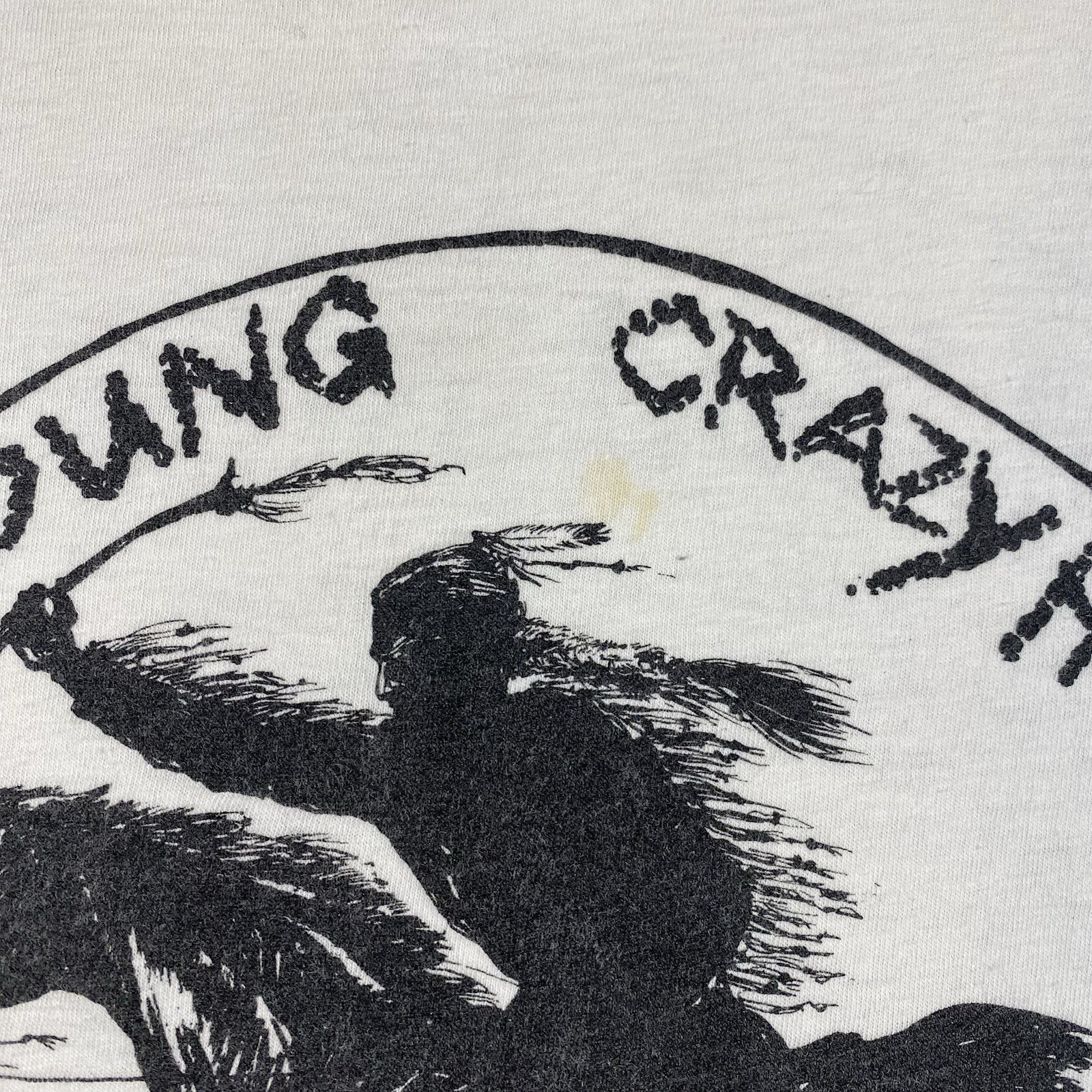 VTG 1991 Neil Young Crazy Horse Ragged Glory White Single Stitch Tour Shirt XL