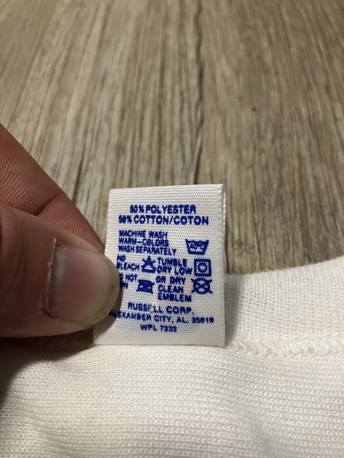 Vintage Russell Athletic Shirt Westlake Double Sided Sz. M Made In USA