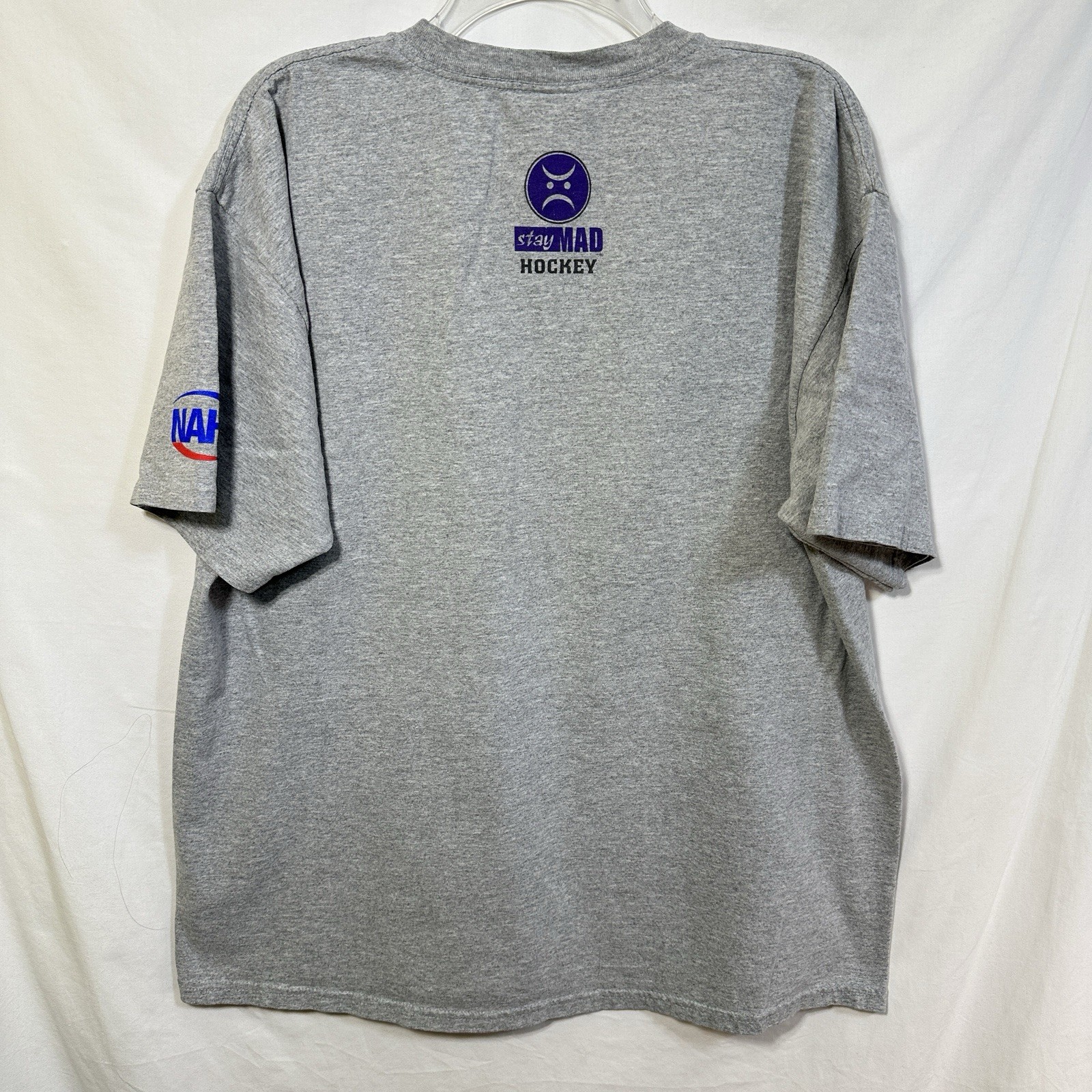 Vintage Springfield Spirit NAHL Hockey T-Shirt Stay Mad XL Tee Aggressive Halo