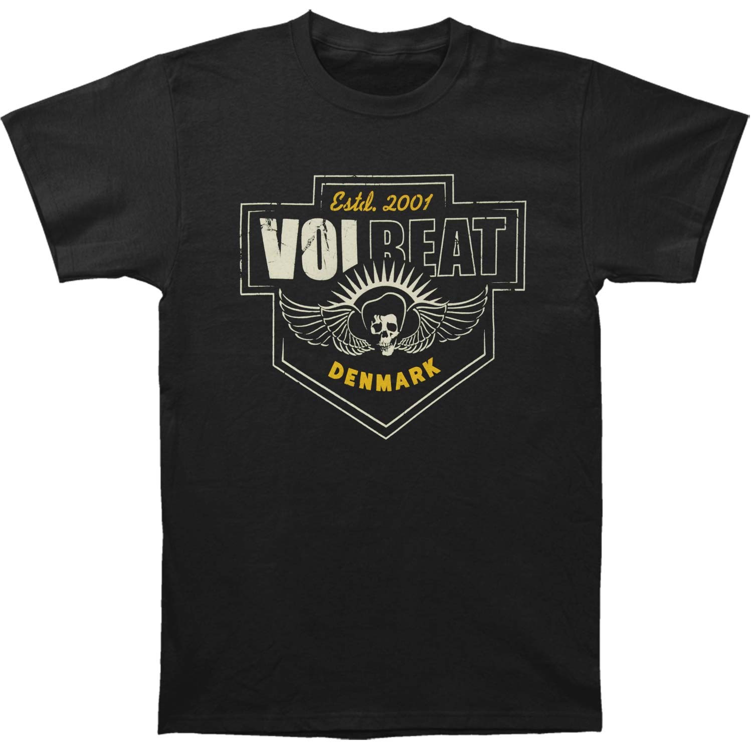 Men’s Volbeat Cross Crest T-shirt Medium Black