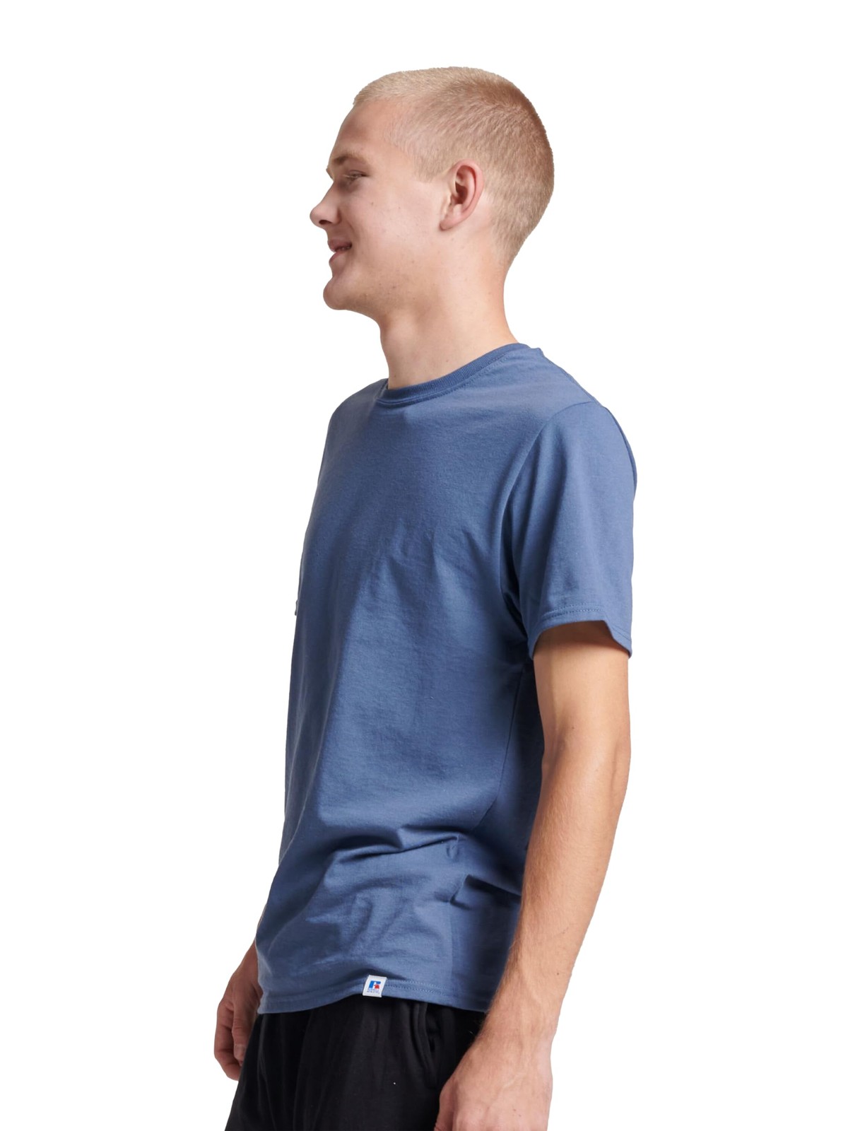 Russell Athletic Mens Cotton Performance Short Sleeve Medium, Vintage Blue