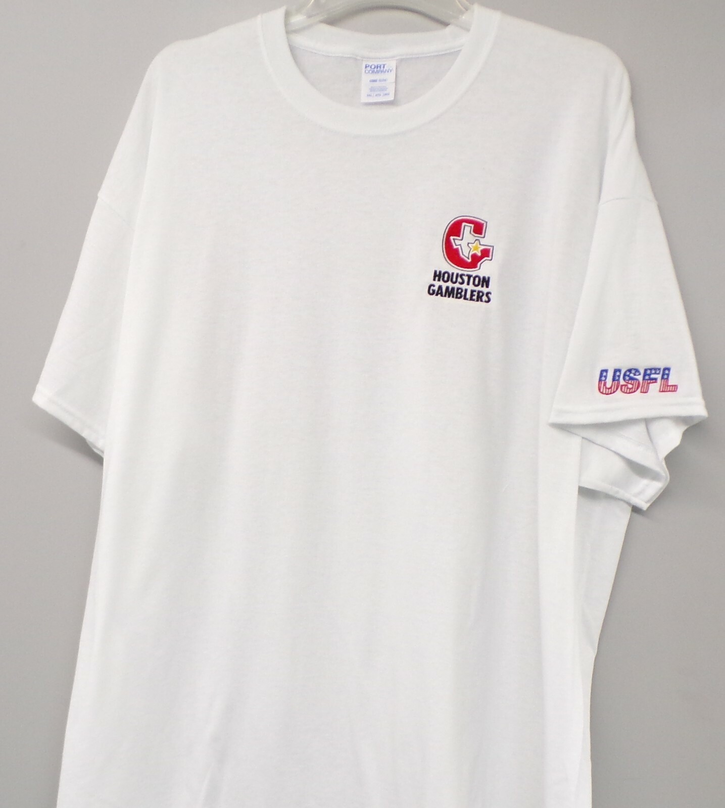 Houston Gamblers USFL Football Embroidered T-Shirt S-6XL, LT-4XLT Roughnecks