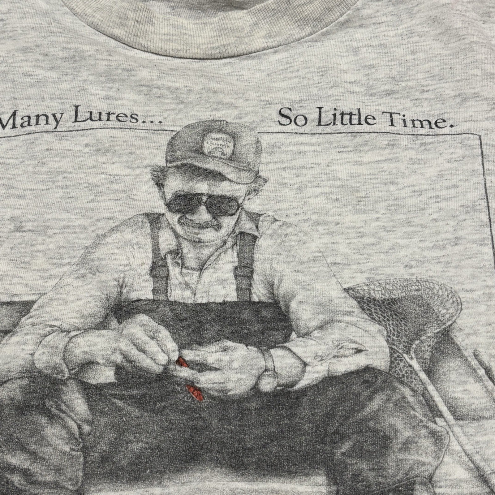 So Many Lures So Little Time Oneita Graphic T Shirt Men’s Size XXL Made In USA