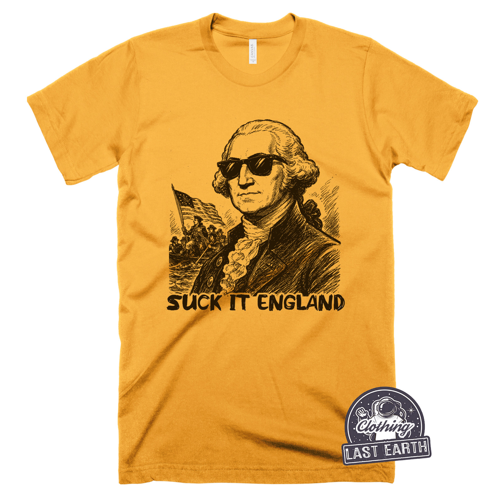 Suck It England T-Shirt Funny George Washington 1776 Patriotic USA Graphic Tee