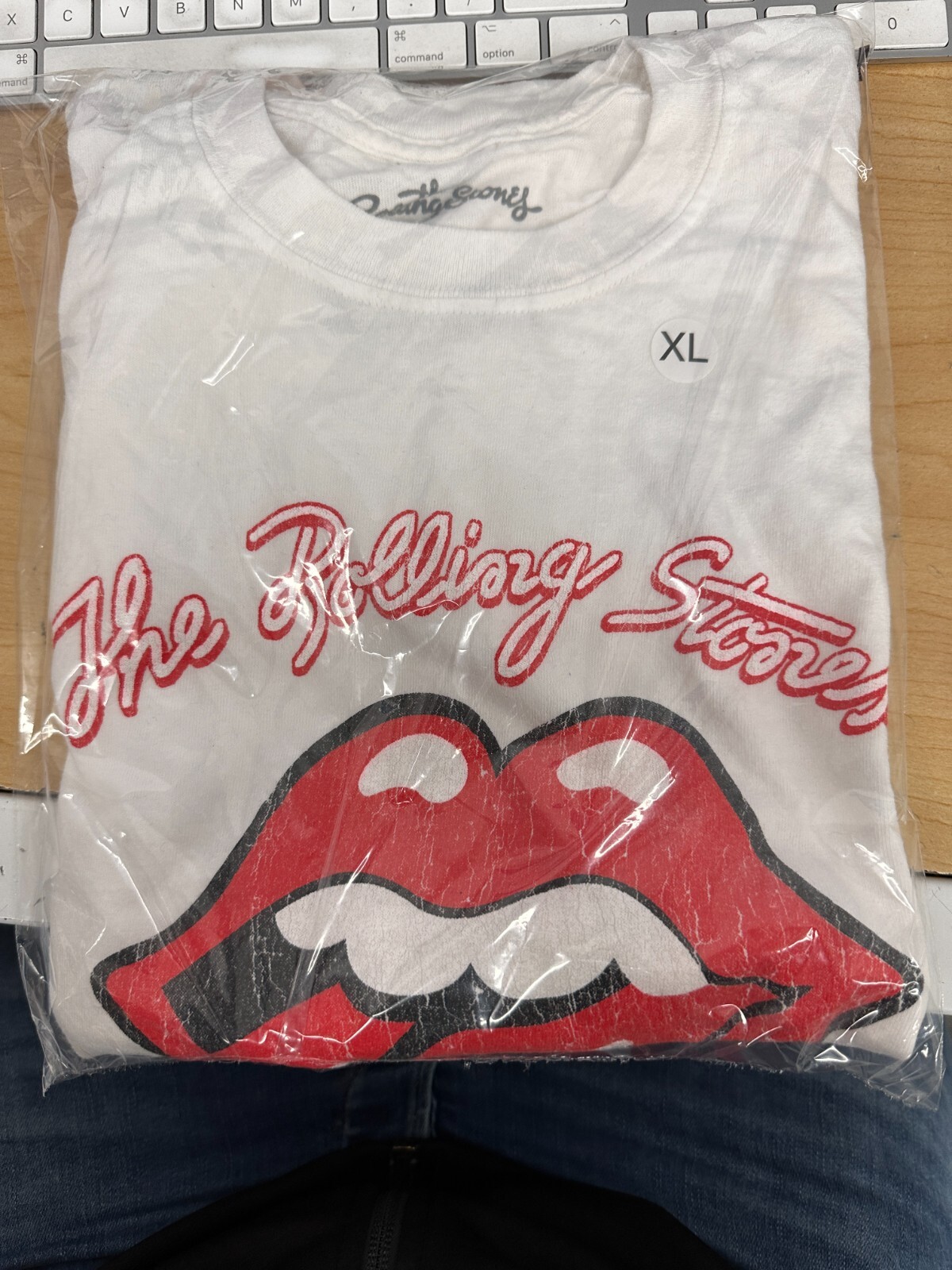 THE ROLLING STONES MEN WHITE T SHIRT