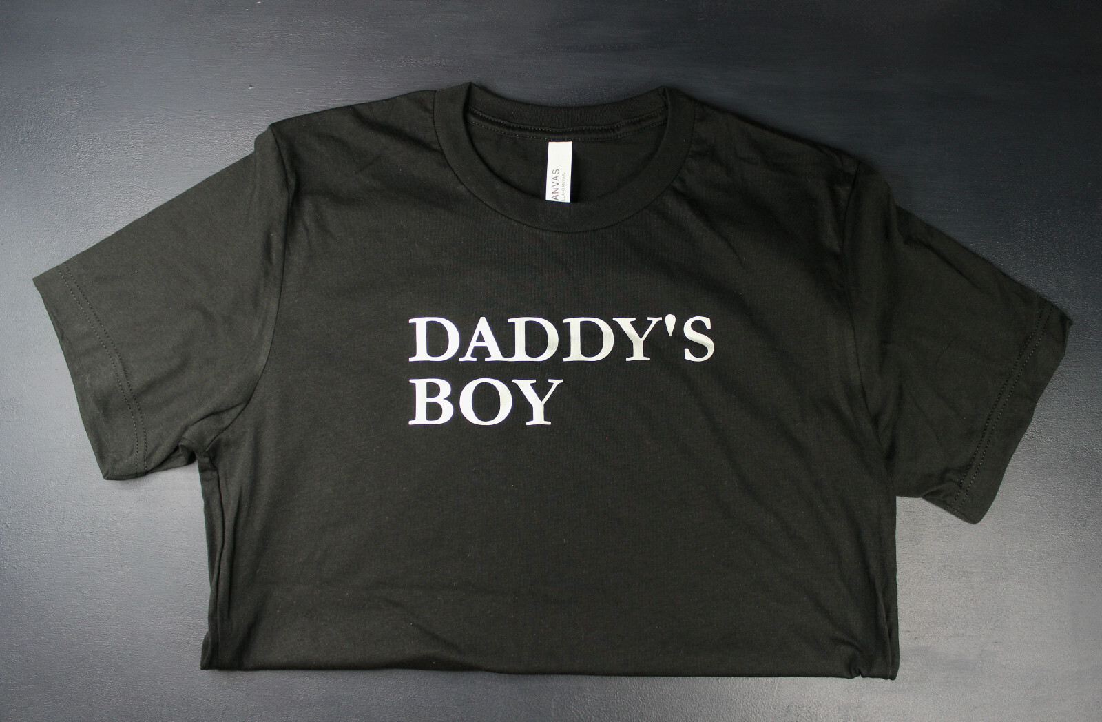 H.E.Arts DADDY’S BOY custom print men BLACK super soft triblend T-shirt size M L