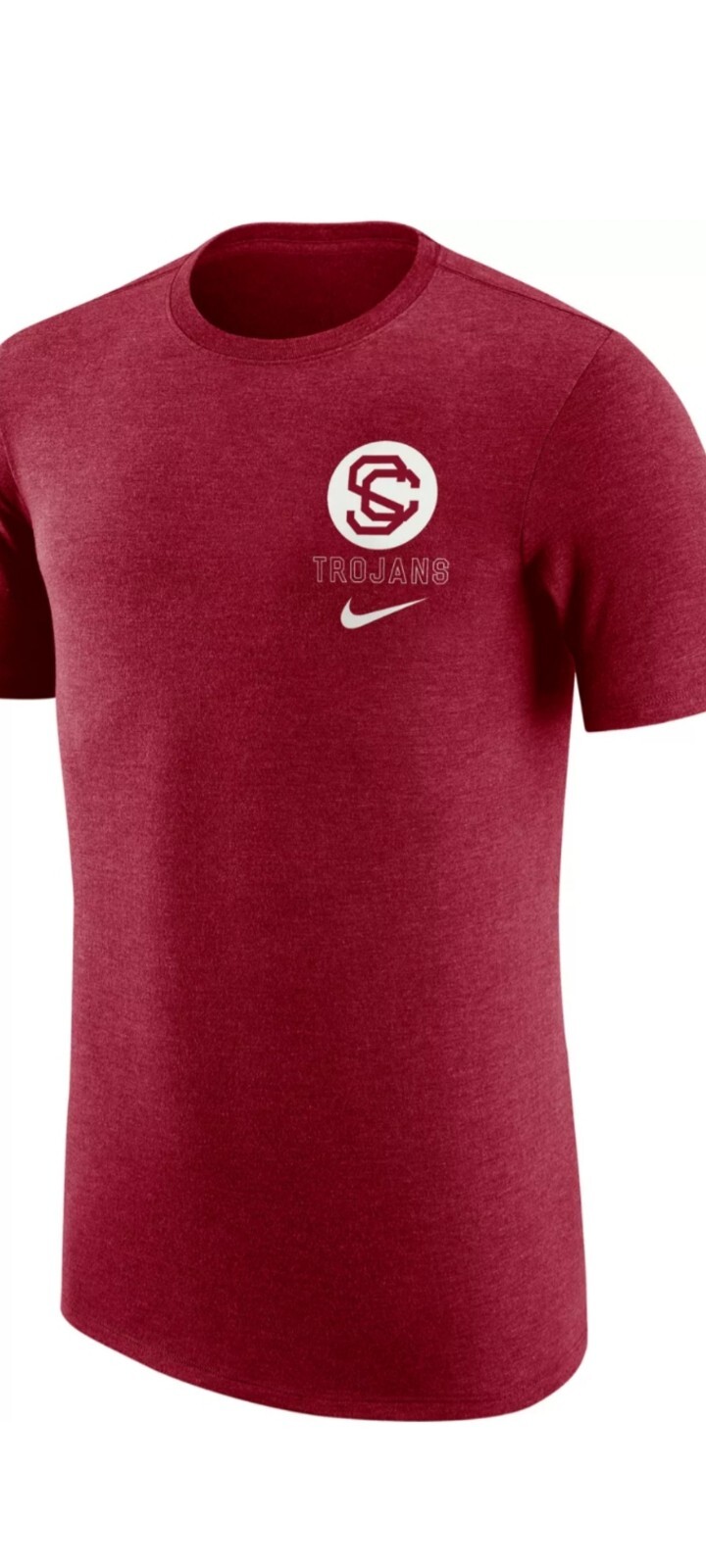 NWT USC Trojans Nike Tri Blend Soft Cotton Retro Logo Shirt Medium