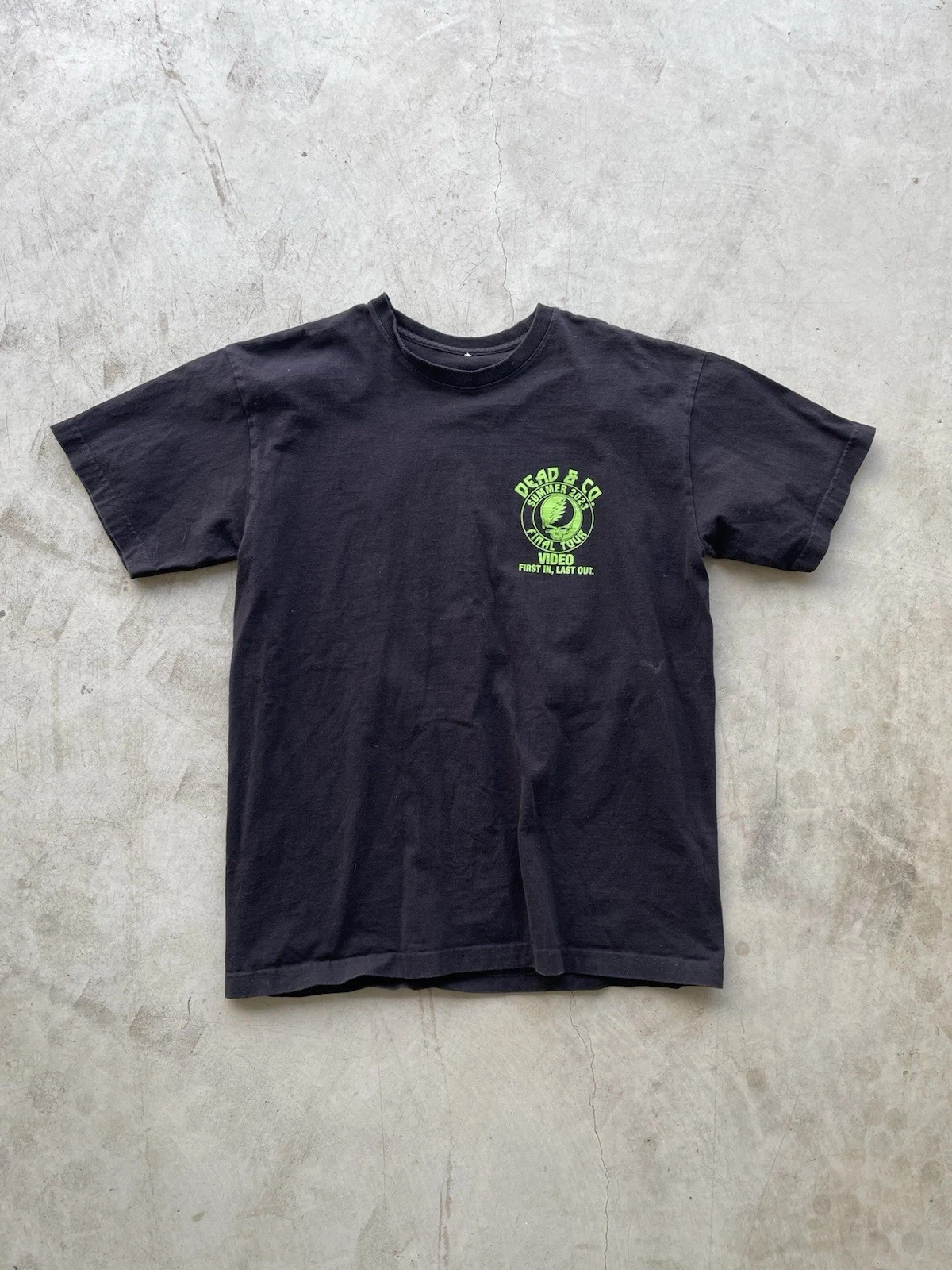 Grateful Dead and Company Crew Staff black 2 side tee 2023 final tour BTH57