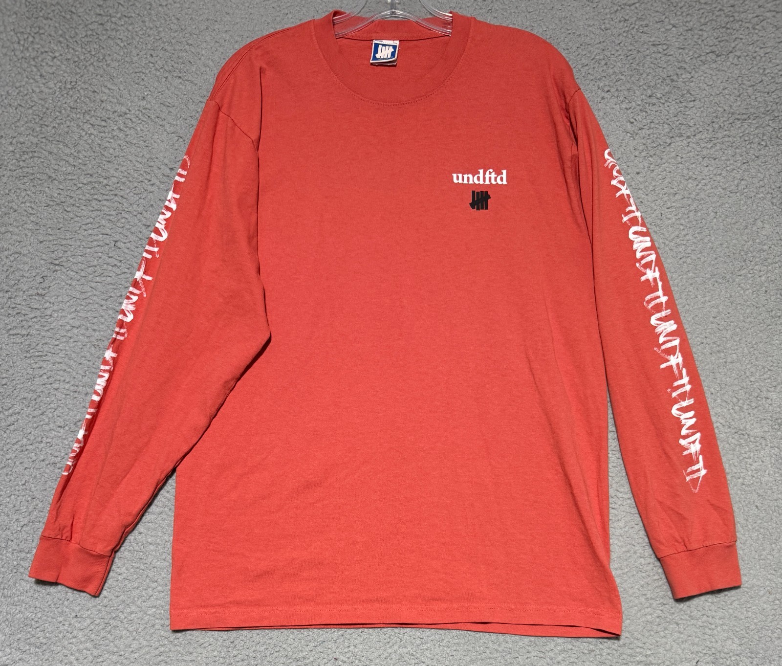 Vintage UNDEFEATED Long Sleeve Burnt Orange T-Shirt Mens Size M Made In USA