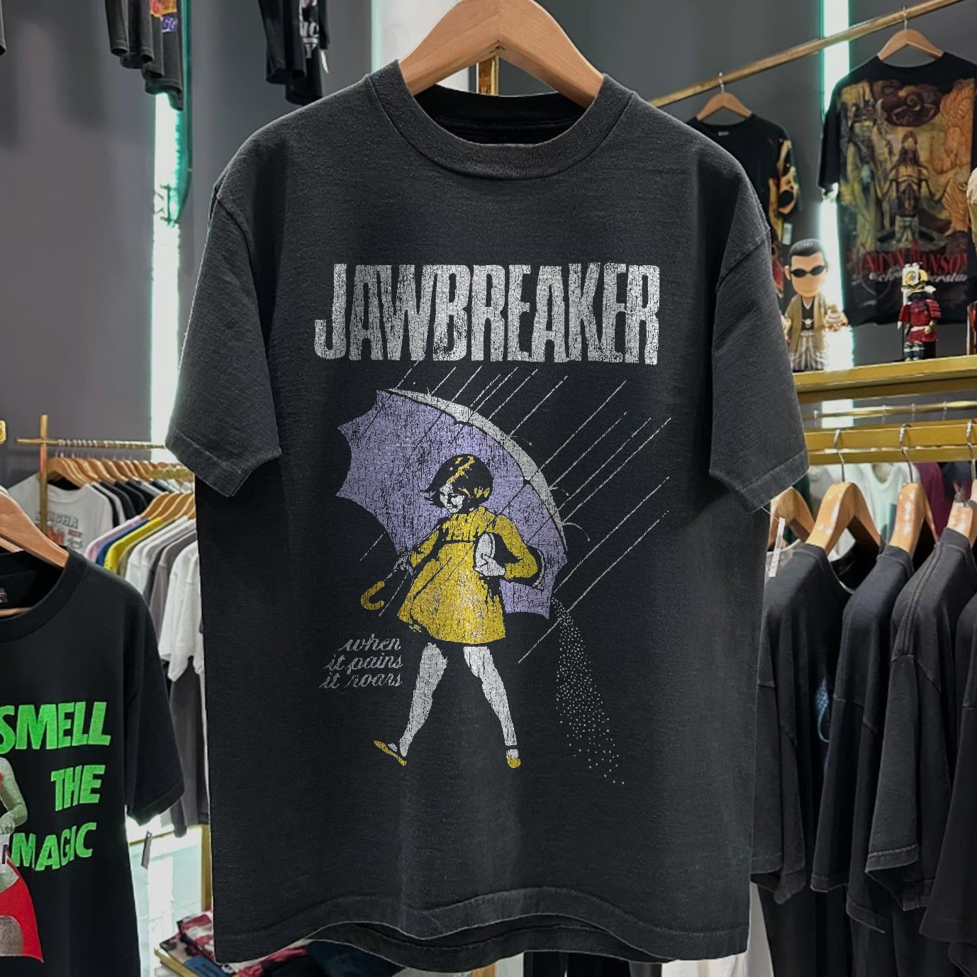 1993 Jawbreaker When It Rains It Roars Washed T-Shirt Black L