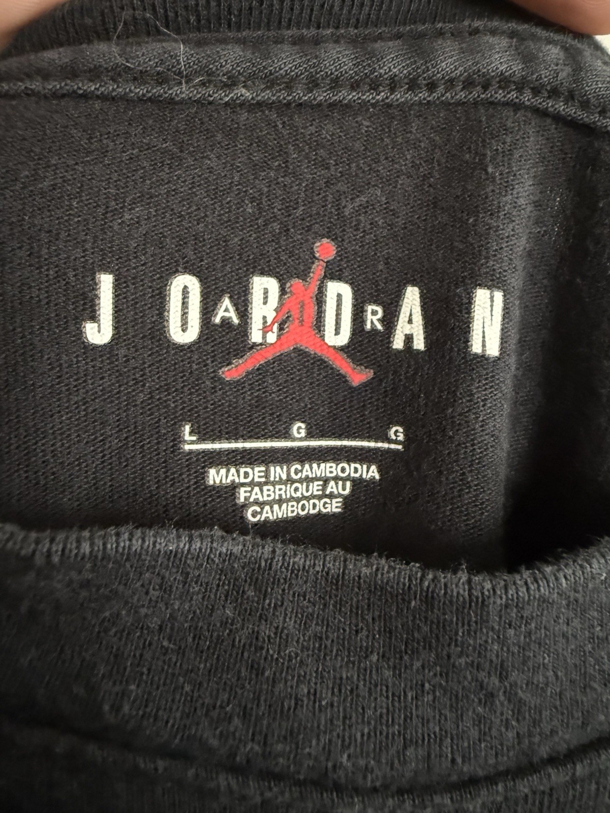 Air Jordan Jumpman Sport DNA 85 Black Grey T-Shirt DA9912 010 Men’s Size Large