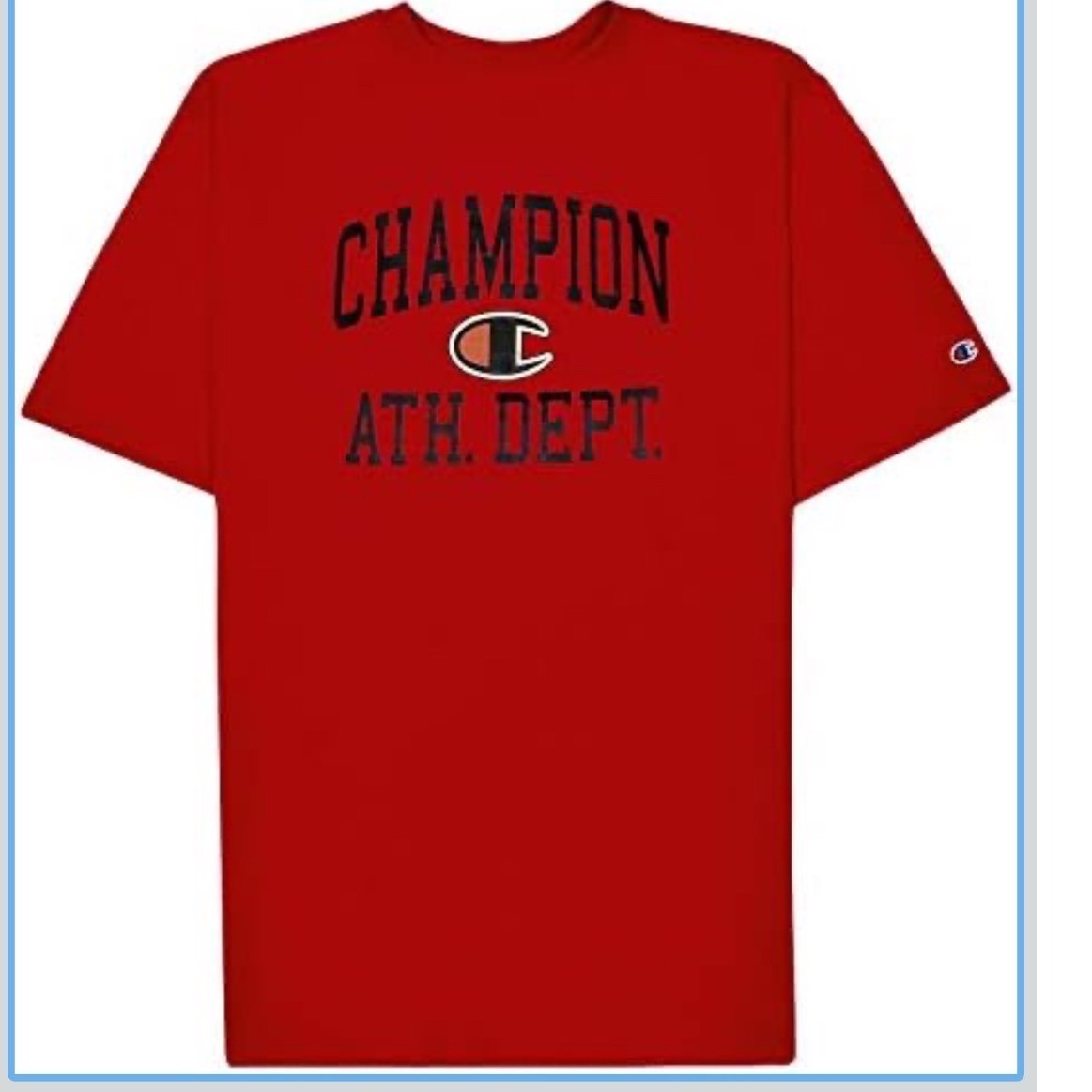 Champion T-Shirt Mens 4XL Red New Ath Dept Graphic Big & Tall Short Sleeve Tee
