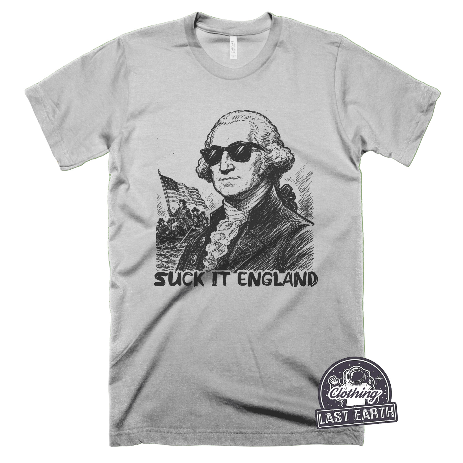 Suck It England T-Shirt Funny George Washington 1776 Patriotic USA Graphic Tee