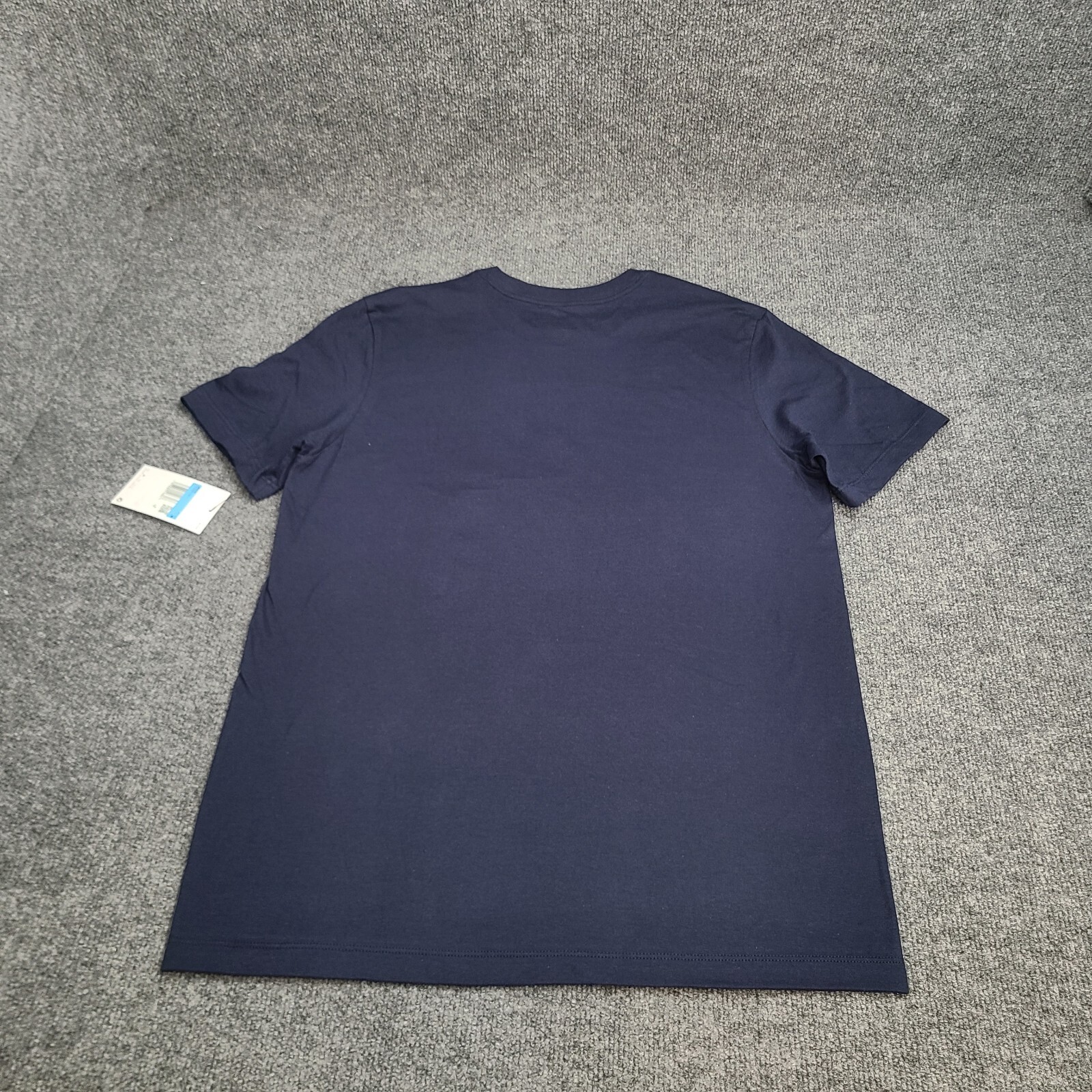 Nike Shirt Mens Medium Navy Blue Red Spell Out Sportswear Cotton New Tee 50