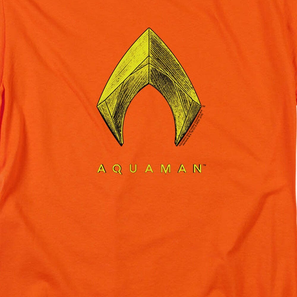 Aquaman Movie Aquaman Logo Licensed Adult Unisex T-Shirt Regular Fit Tee SM-4X