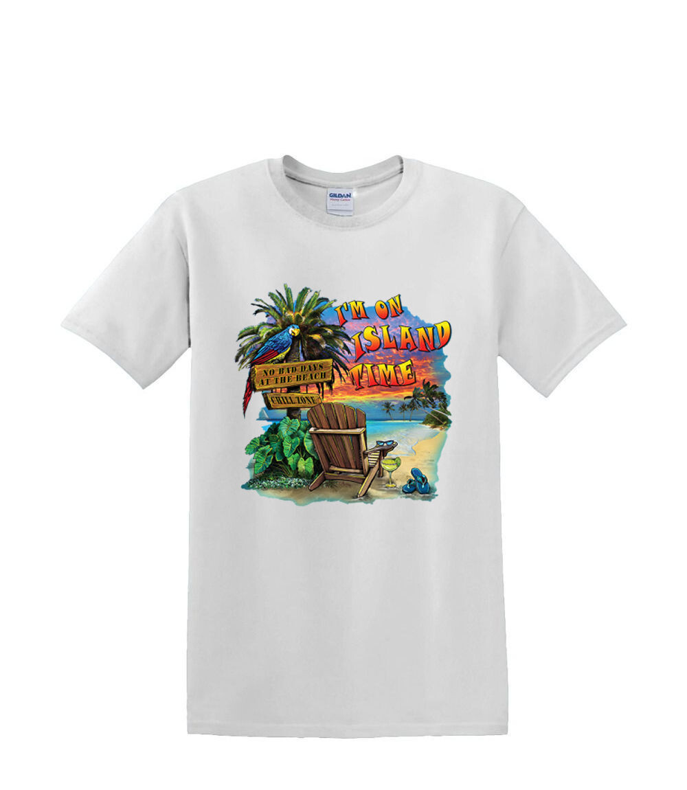 T-Shirt S to 2XL 3XL – ISLAND TIME relax resort neon fun adult