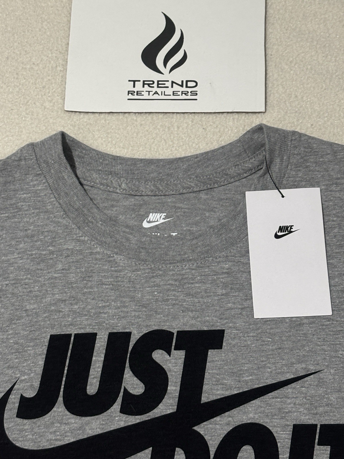 Nike Sportwear Just Do It Graphic T-Shirt Dark Grey Heather Men’s XL AR5006-063