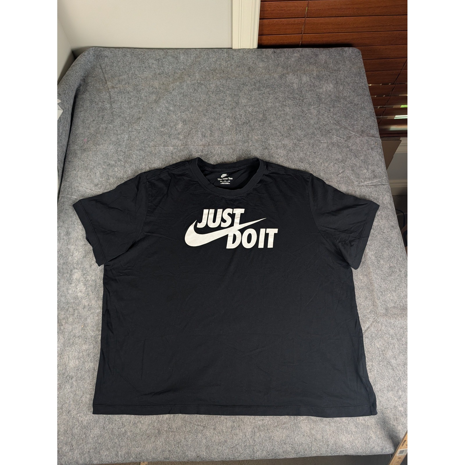 Nike Mens Just Do It Graphic T-Shirt Black Short Sleeve Crew Neck XXL AR5006-010