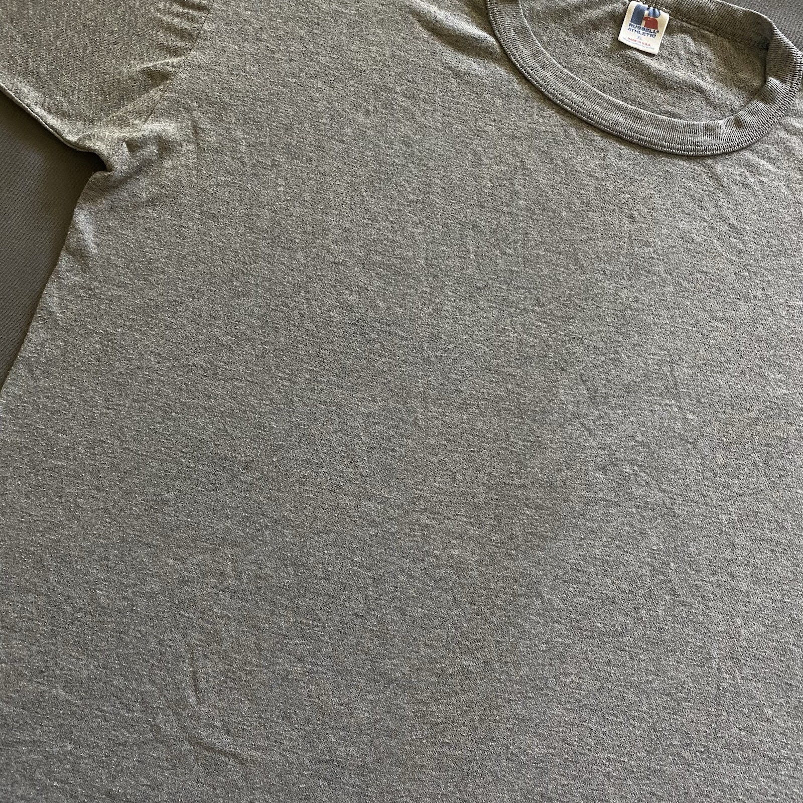 Vintage 1990s Russell Athletic Blank T Shirt Mens XL Gray Short Sleeve 90s USA