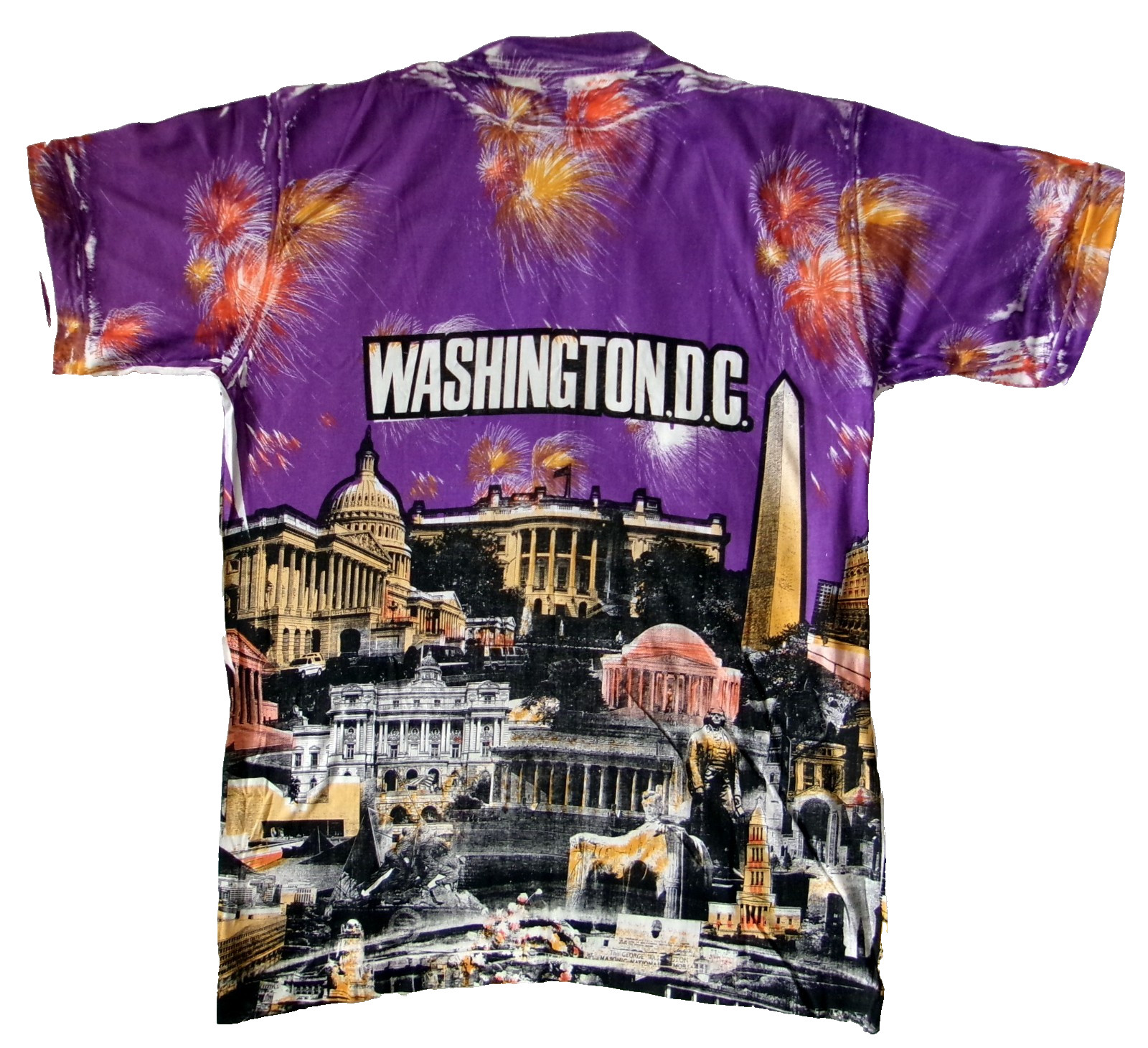 Fireworks T-Shirt Washington, DC Size Large Distressed Look