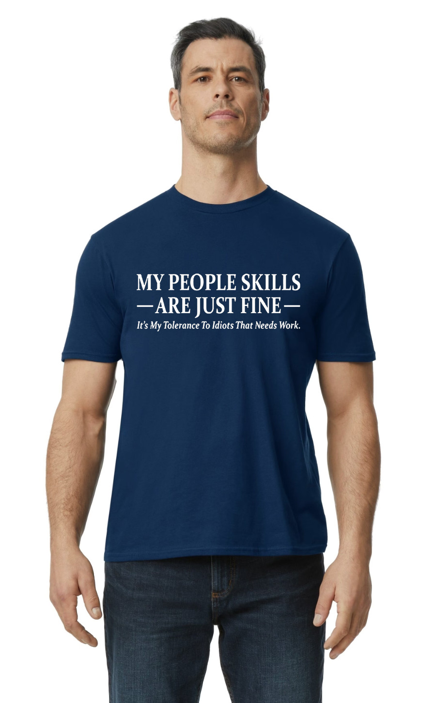 People Skills Funny Mens T-shirt Graphic Tees Humor Jokes Adult Adulting Mens