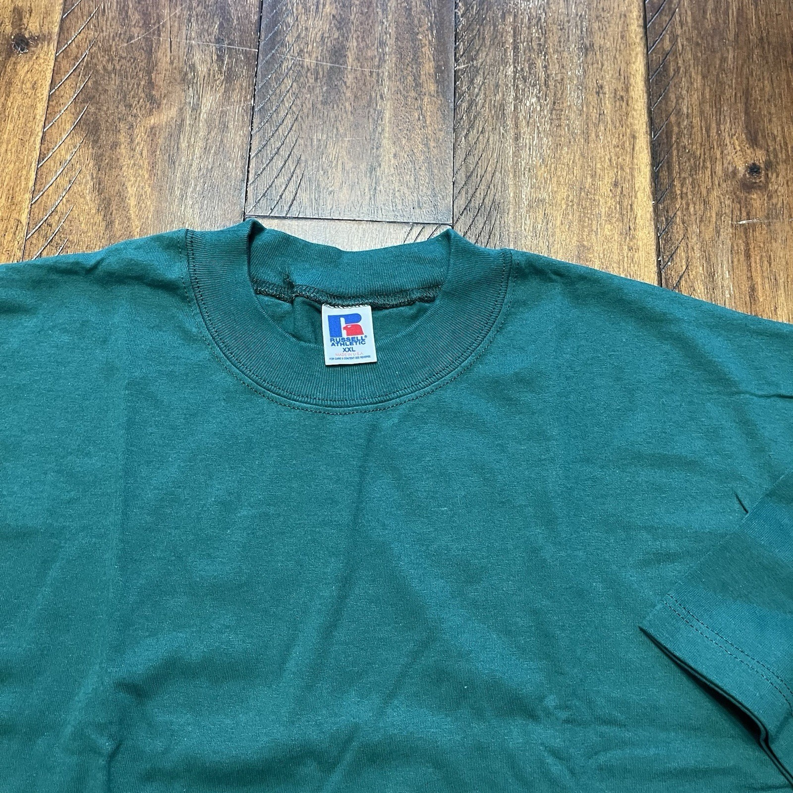 Russell Athletic Tshirt XXL Green USA VTG 90s 100% Cotton 1