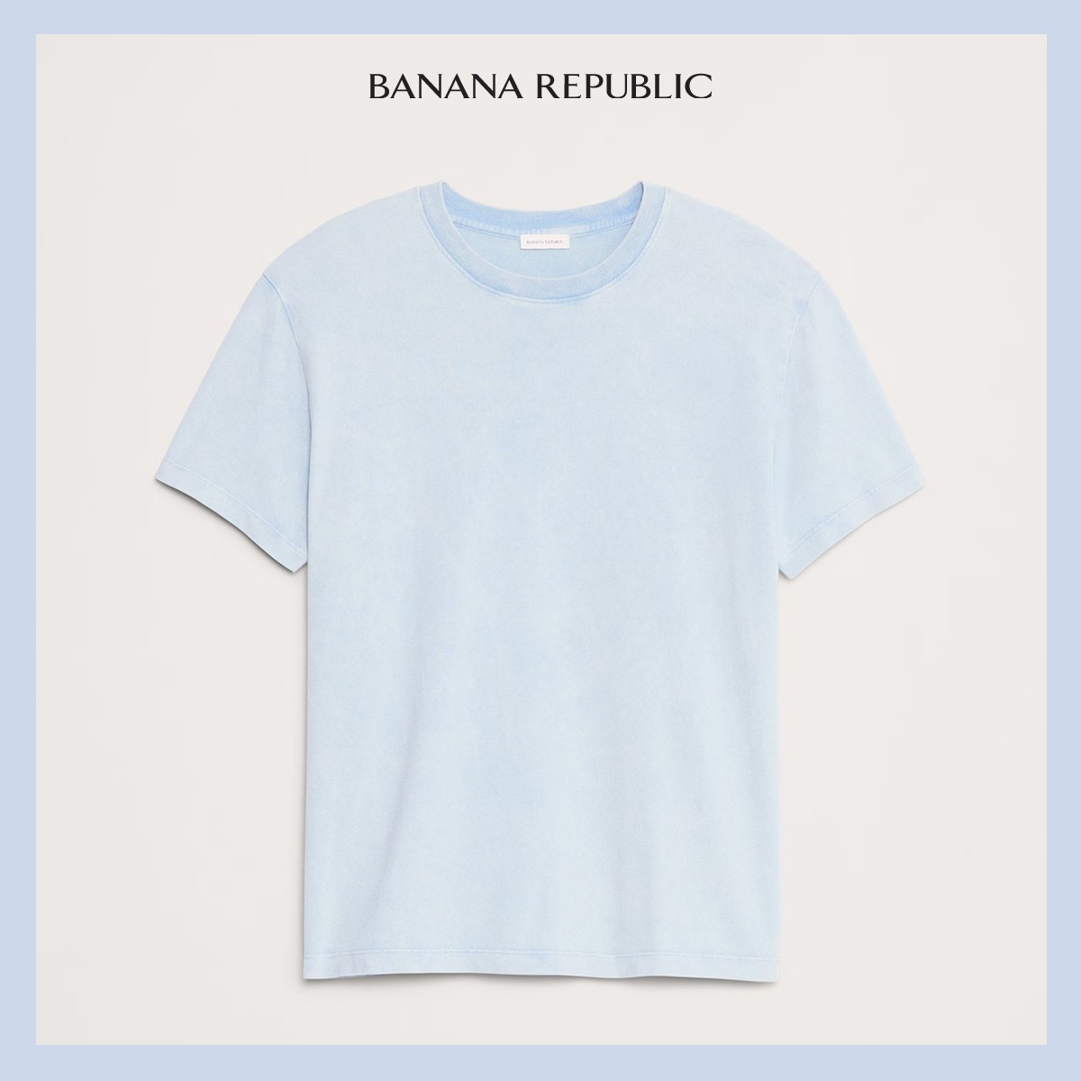 NWT – Banana Republic Men’s Blue Boxy Sun-Washed Cotton Crew-Neck T-Shirt L $50